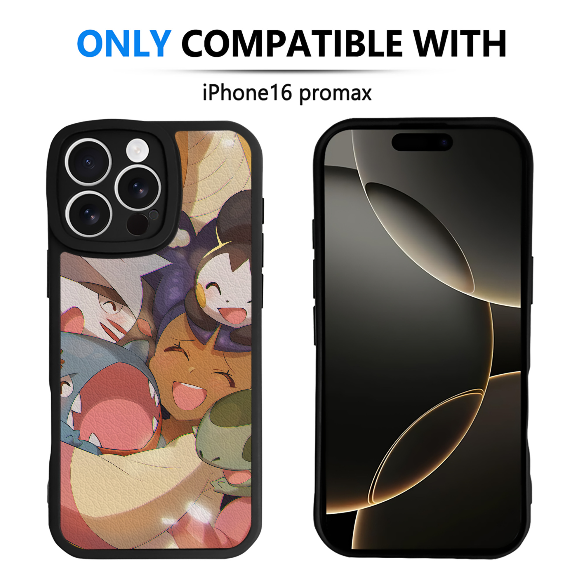 （画像用） ポケットモンスター Pokémon 【iPhone 16シリーズ対応】シリコンスマホケース（レザー調） 材質：シリコン